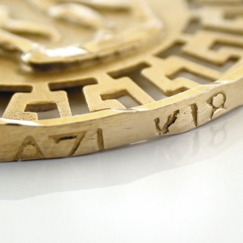 Image 6 of 18 kt gold pendant of the Gemini zodiac sign