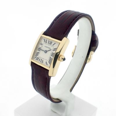 Image 2 of Cartier Tank Française; 18k gold ladies' watch