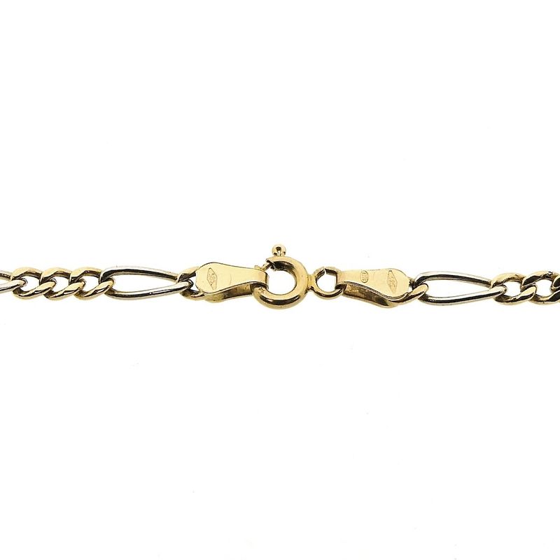 Image 4 of Two-tone gold Figaro link chain