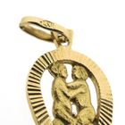 Image 4 of 18 kt gold pendant of the Gemini zodiac sign