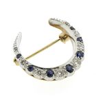 Image 3 of 9 carat brooch with sapphire and diamond; 0.34 ct.