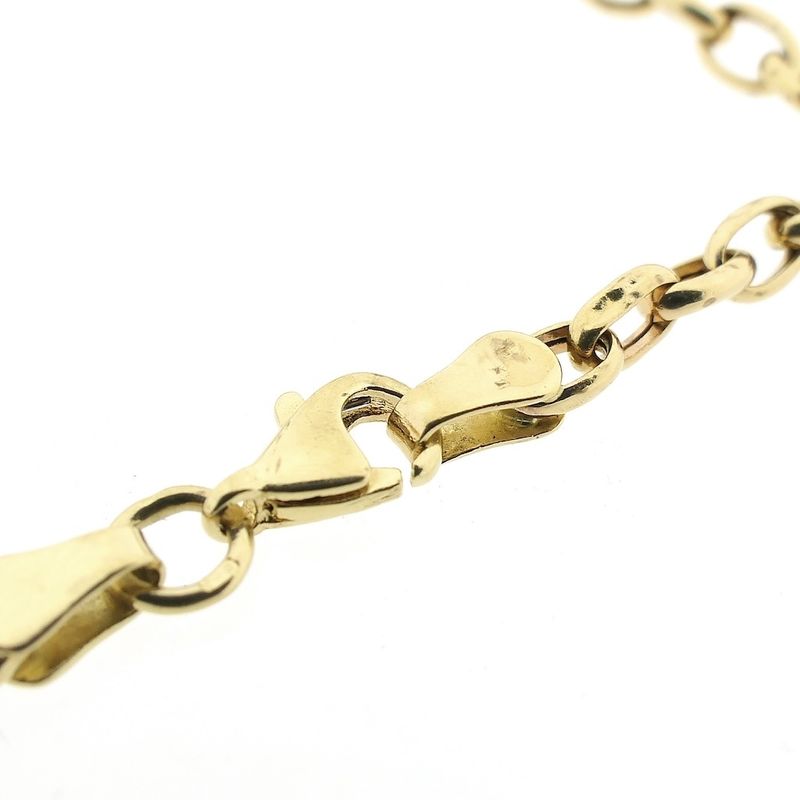 Image 3 of Gold anchor link bracelet | 18 cm