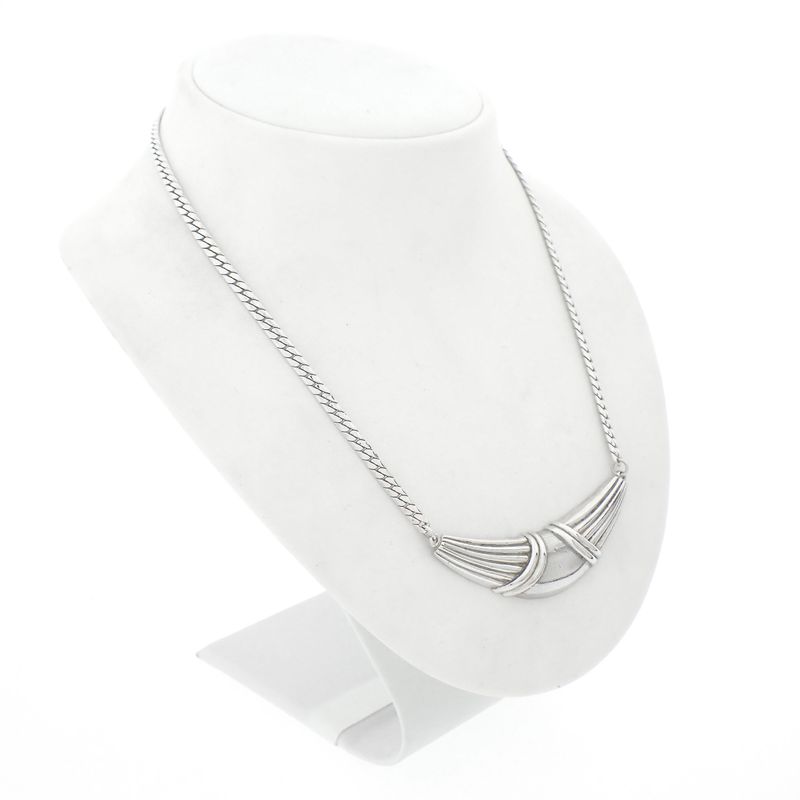 Image 3 of Silver necklace with fixed pendant | 43 cm