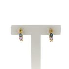 Image 4 of Gold stud earrings with colored sapphire