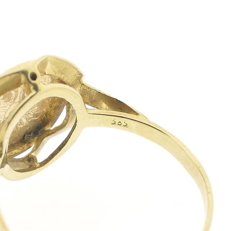 Image 6 of Gold ring with coin | John F. Kennedy