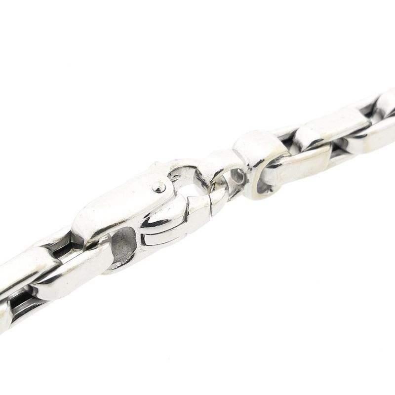 Image 3 of White gold anchor link necklace