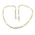 Image 8 of Two-tone gold closed Figaro link chain | 43 cm