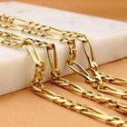 Image 2 of Gold Figaro Chain Necklace