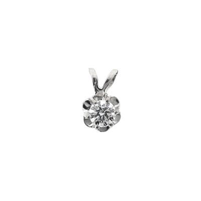 Image 1 of White gold pendant with diamond | 0.22 ct.