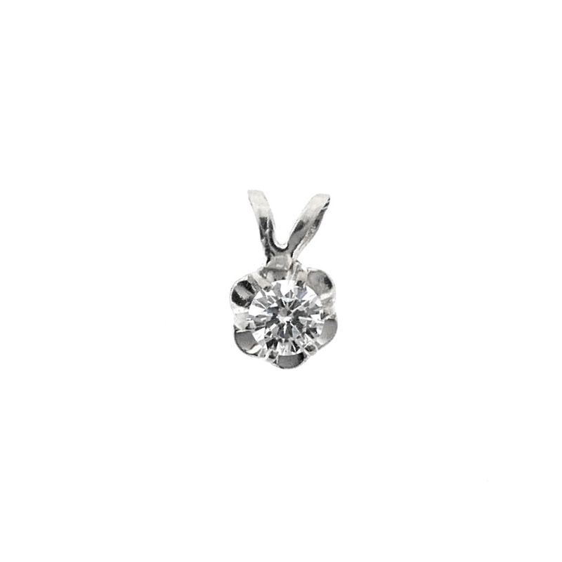 Image 1 of White gold pendant with diamond | 0.22 ct.