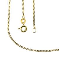 Gold flat gourmet link chain | 51.5 cm