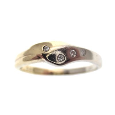 Image 2 of Two-tone gold fantasy ring with diamonds