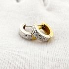 Image 10 of Bicolor Gold Hoop Earrings; Ø 12.9