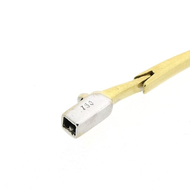 Image 7 of Two-tone gold necklace with diamond; 0.16 ct.