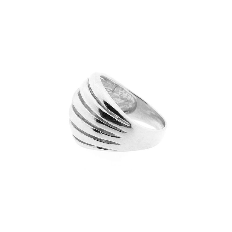 Image 7 of Silver ring with a domed design