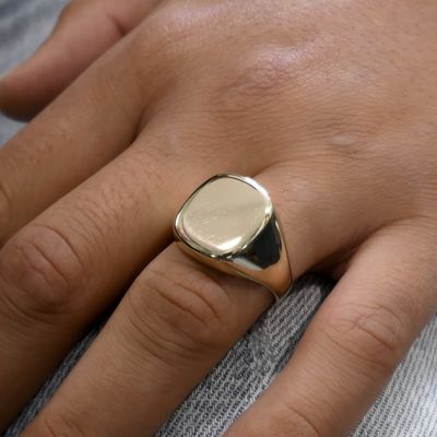 Image 2 of Two-tone gold signet ring | Men's