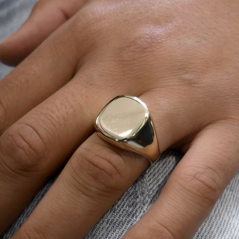 Image 2 of Two-tone gold signet ring | Men's