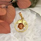 Image 2 of Two-tone gold pendant | Floral design