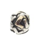 Image 1 of Pandora charm; Silver with gold; Letter L