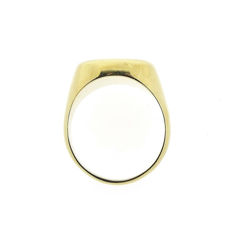 Image 3 of Gold signet ring with blue layered stone