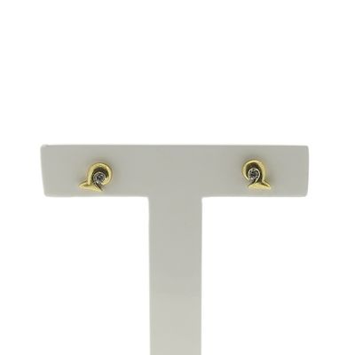 Image 1 of Gold stud earrings with zirconia