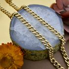 Image 2 of Gold gourmet link necklace with sapphire