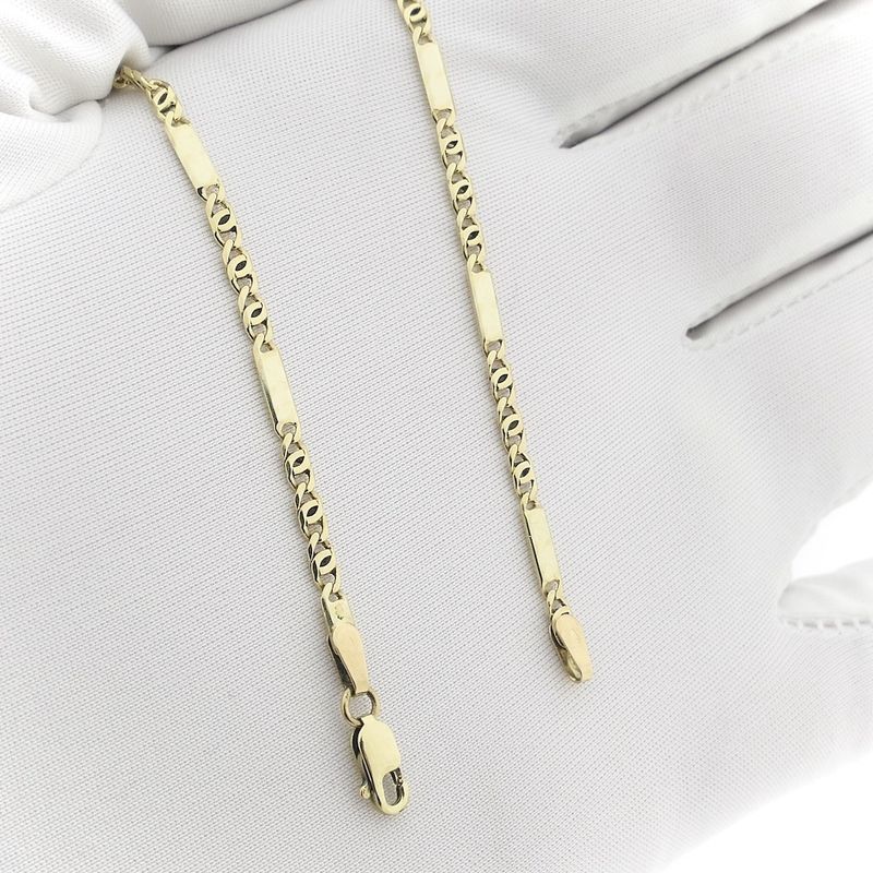 Image 9 of Gold navy link bracelet | 19 cm