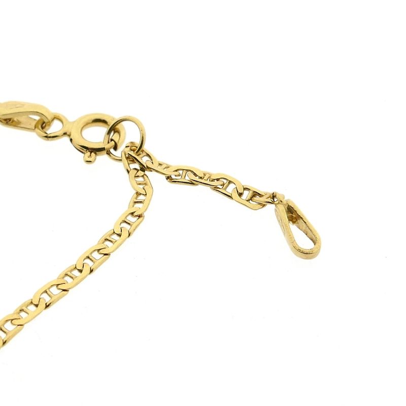 Afbeelding 9 van Gouden marineschakel kinderarmband met graveerplaatje | 12,5 cm - 15 cm