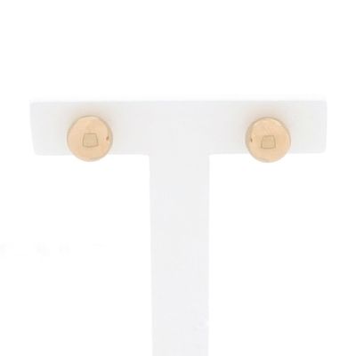 Image 1 of Rose gold stud earrings | Round button