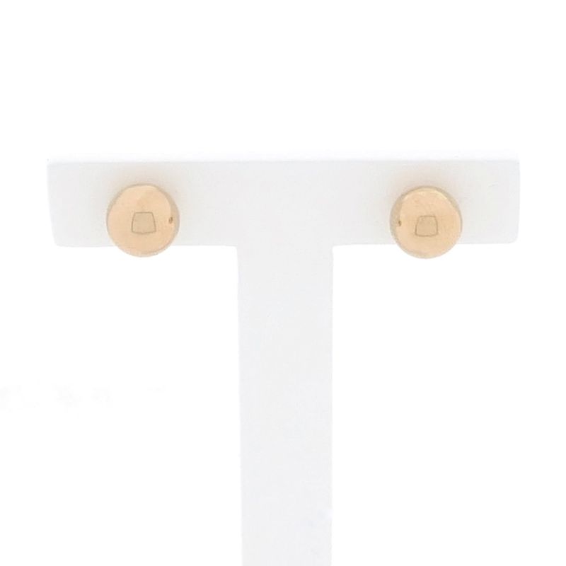 Image 1 of Rose gold stud earrings | Round button