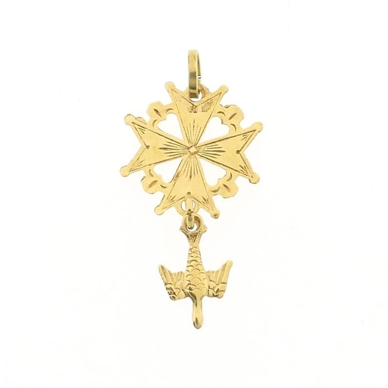 Image 7 of Gold pendant | Huguenot Cross