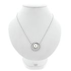 Image 1 of White gold necklace with Tahitian pearl and diamonds; 0.80 ct.