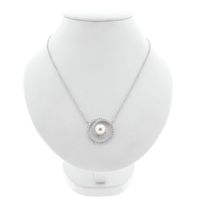 White gold necklace with Tahitian pearl and diamonds; 0.80 ct.