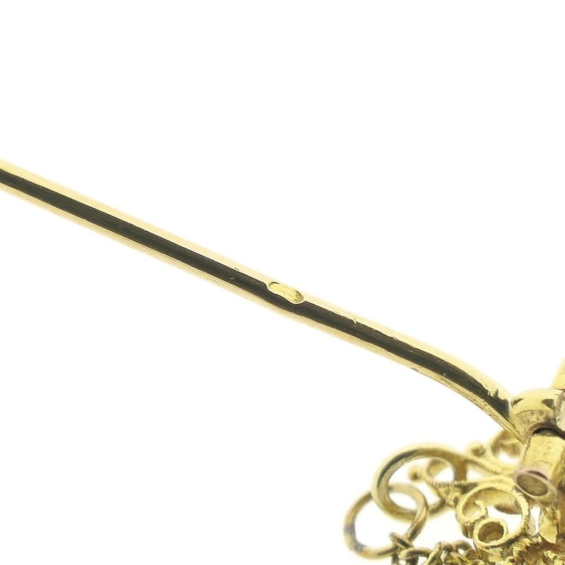 Image 6 of Gold brooch with amethyst.