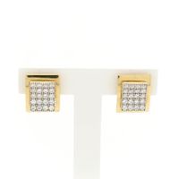 Gouden oorstekers met zirconia