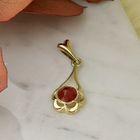Image 7 of Gold pendant with carnelian
