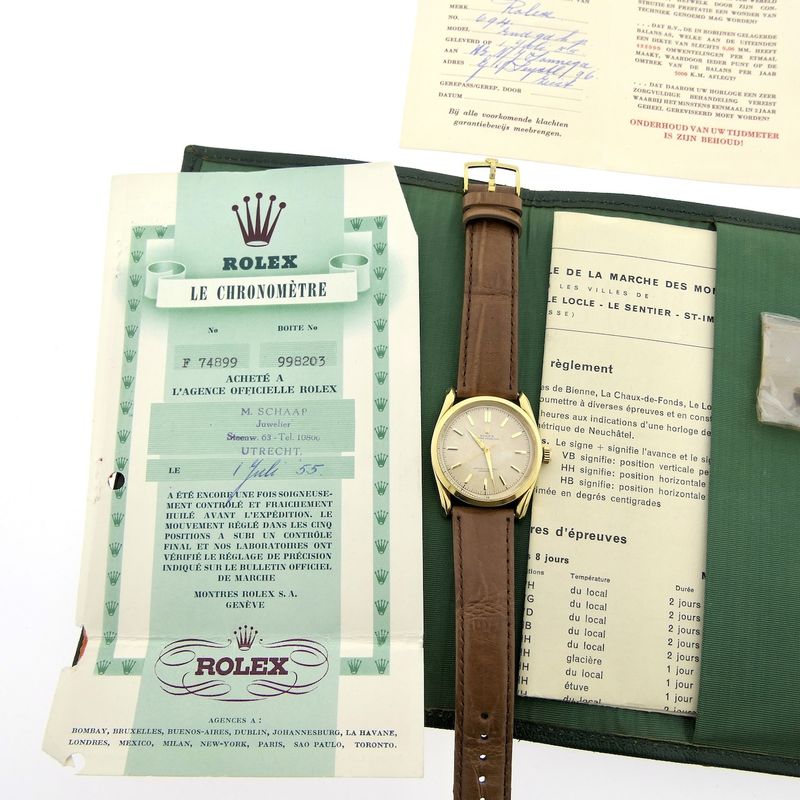 Image 19 of Rolex Oyster Perpetual 6290; Vintage 18k automatic watch from 1955