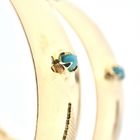 Image 3 of Golden oriental earrings with turquoise; Ø 45 mm