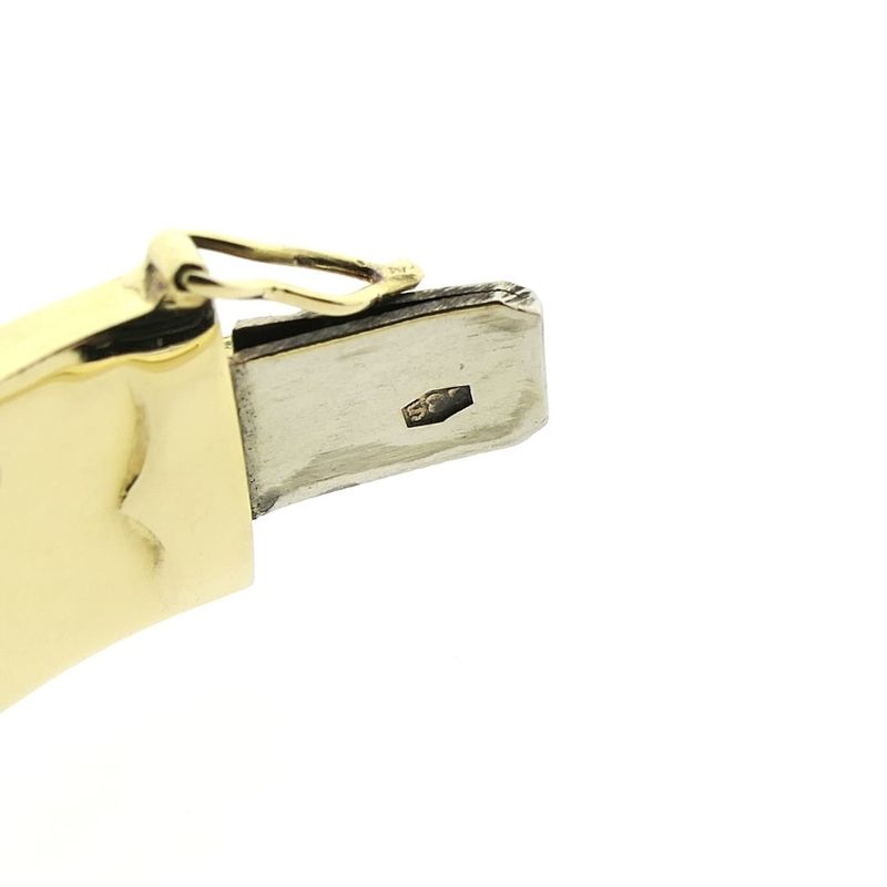 Image 6 of Gold wide slave bracelet | Ø 60mm