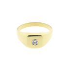 Image 3 of Gold men's ring with diamond; 0.20 ct.