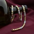 Image 2 of Two-tone gold fantasy link necklace