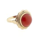 Image 7 of Gold ring with red coral | Vintage