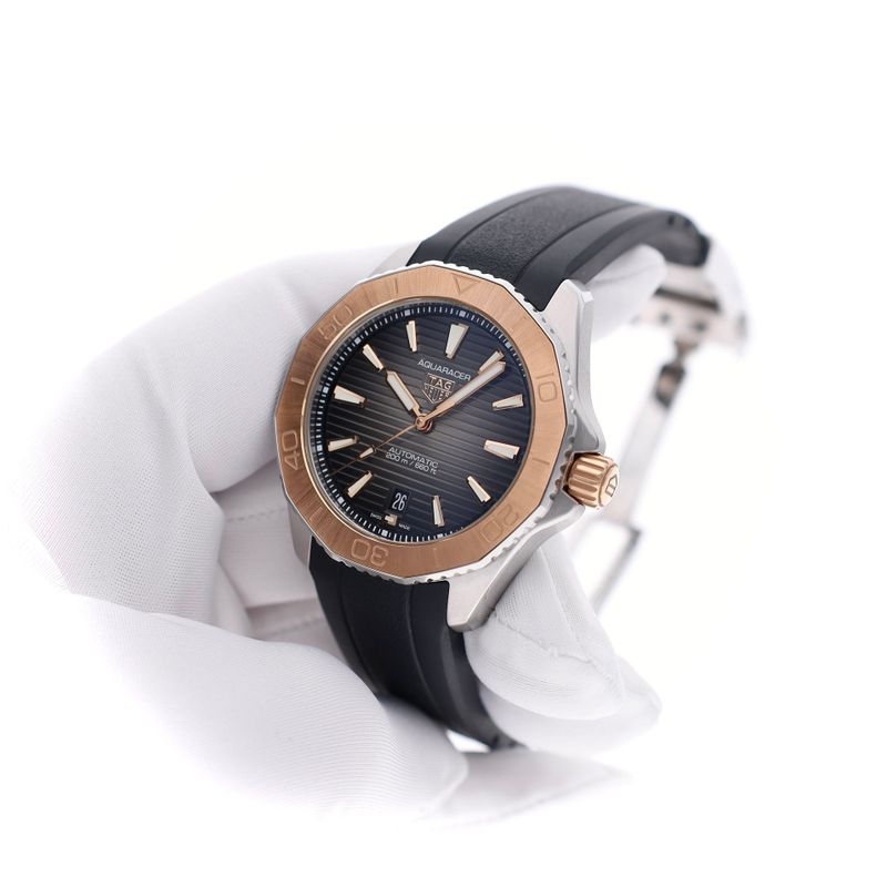 Image 3 of TAG Heuer Aquaracer Professional 200 Date WBP2151.FT6199; Gold/Stainless Steel Men's Watch