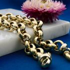 Afbeelding 2 van Gouden jasseron schakelarmband | 21 cm 