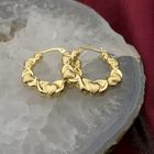 Image 2 of Arpas gold earrings with hearts; Ø 25.0 mm