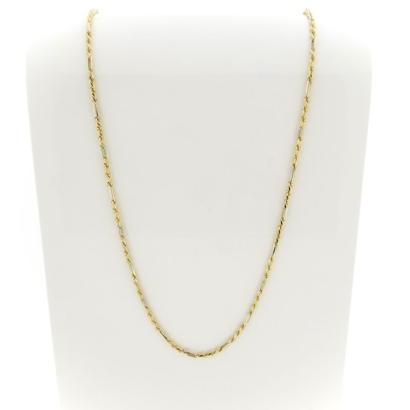 Image 1 of Two-tone gold Figarope necklace; Cento group | 60 cm
