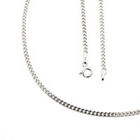 Silver basic gourmet link chain | 60 cm