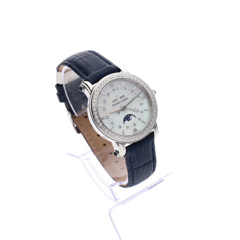 Image 3 of Maurice Lacroix Masterpiece 'Phase de Lune' MP6066; Automatic women's watch with diamonds