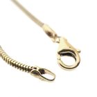 Image 6 of Gold snake link chain with diamond pendant; 0.17 ct. | 39 cm