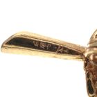 Image 5 of Vintage gold feather brooch with red coral | 18 carats